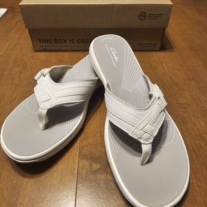 Clarks White Sandals for Women